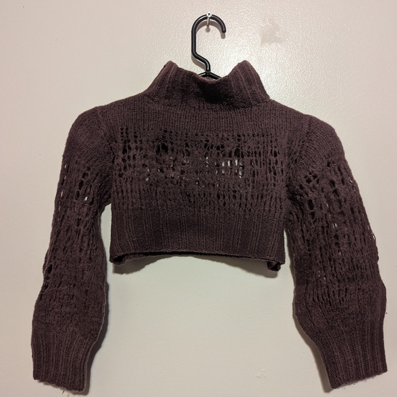 COMME DES GARCONS [Tricot] mauve cropped sweater - Picture 4 of 6